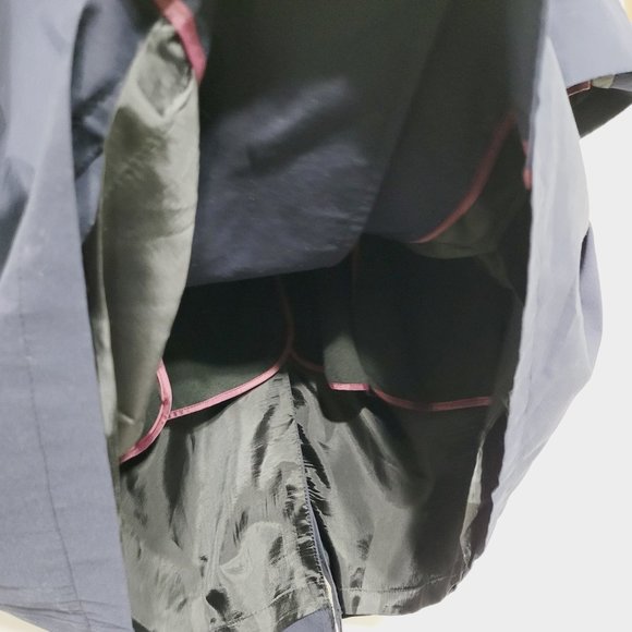 Weatherman Vintage Navy Blue Cotton Blend Full Length Trench Coat Jacket Lined - Picture 6 of 14